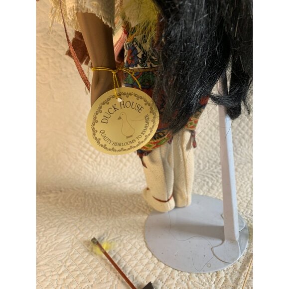 Vintage Duck House Heirloom Porcelain Indian Doll Bow & Arrow - Picture 7 of 14